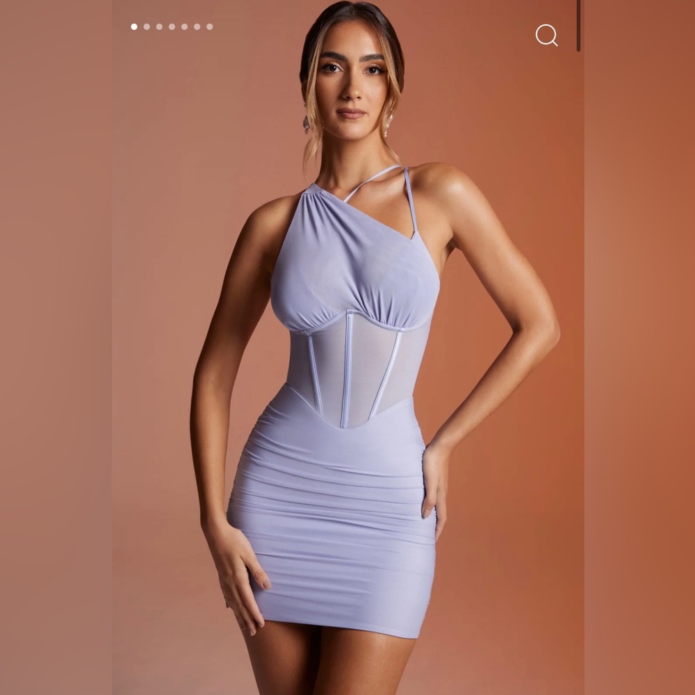 Oh Polly Lilac Corset Mini Dress